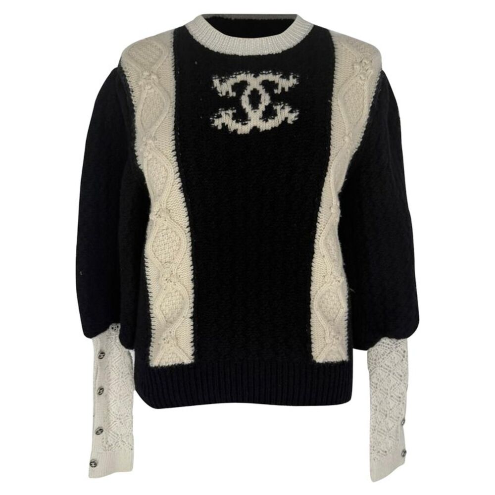 Chanel 21A Metiers D'Art Runway Pullover Sweater in Black Wool